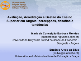 Avaliação e acreditação no Ensino Superior em Angola