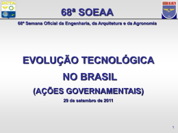 Apresentação: Evolução tecnológica no Brasil