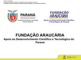 FUNDA&Ccedil;&Atilde;O ARAUC&Aacute;RIA Apoio ao Desenvolvimento