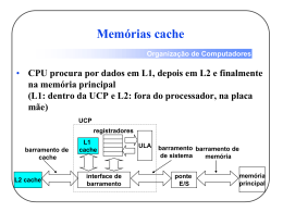 Memória cache - Instituto de Computação