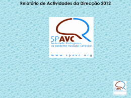 Relatório de Actividades da Direcção 2012