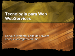 Web Services - Objetivo Sorocaba