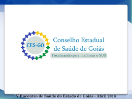 V Encontro de Sa&uacute;de do Estado de Goi&aacute;s