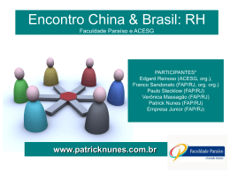 encontro china e brasil: rh