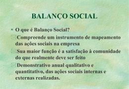 BALANÇO SOCIAL