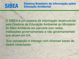 SIBEA Sistema Brasileiro de Informação sobre Educação Ambiental