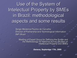 Uso do Sistema de Propriedade Intelectual por MPMEs no Brasil