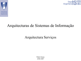 Arquitectura Tecnológica de Sistemas de Informação