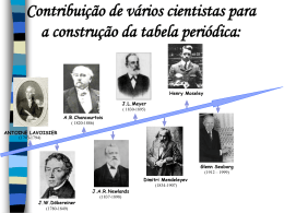 Apresentação "História da Tabela Periódica"