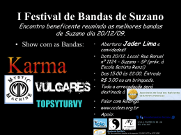 I Festival de Bandas de Suzano Encontro beneficente
