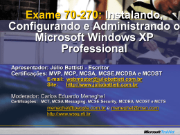 Vis&atilde;o Geral do Exame 70-270