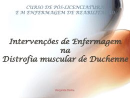 Distrofia muscular de Duchenne Intervenções de Enfermagem