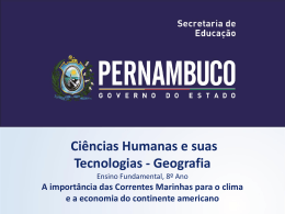 A import&acirc;ncia das Correntes Marinhas para o clima e a economia