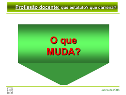 Profissão docente: que estatuto? que carreira?