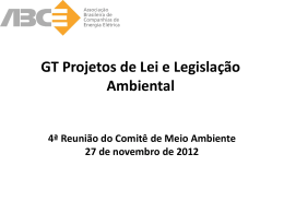 GT Projetos de Lei e Legislação Ambiental