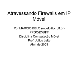 Atravessando Firewall em IP Móvel