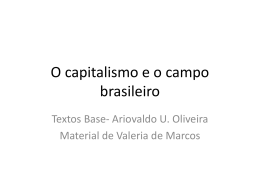 O capitalismo e o campo brasileiro