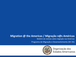 Migration @ Americas / Migração n@s Américas