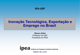 Inovação Tecnológica, Exportação e Emprego no Brasil
