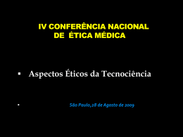 Dr. Jose Eduardo Siqueira - Aspectos Éticos da Tecnociência