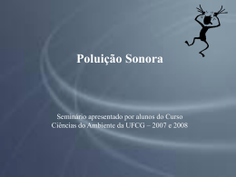A Polui&ccedil;&atilde;o Sonora