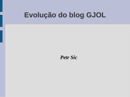 Evolu&ccedil;&atilde;o do blog GJOL