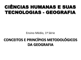 A Ci&ecirc;ncia Geogr&aacute;fica