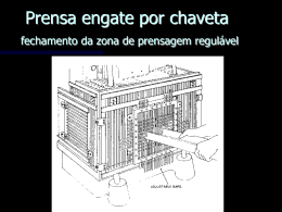 Prensa engate por chaveta fechamento da zona de prensagem