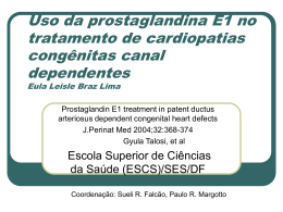 Uso da prostaglandina E1 no tratamento de cardiopatias congênitas