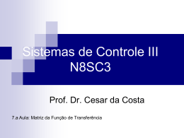 Função de Transferência - Professor Doutor Cesar da Costa