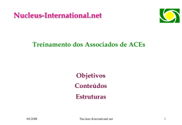 P52 - Treinamento dos associados de ACEs, Objetivos, Conteúdos