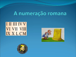 A numeração romana