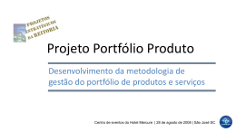 Projeto Portfólio Produto Aplicação e implementação