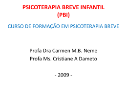 PSICOTERAPIA BREVE INFANTIL (PBI)
