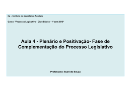 processo legislativo - Assembleia Legislativa do Estado de São Paulo