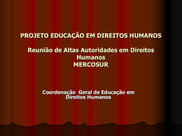 Projeto Educação em Direitos Humanos no Mercosul