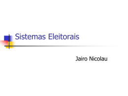 Sistemas Eleitorais - Capital Social Sul