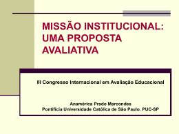 Missão Institucional - PUC-SP
