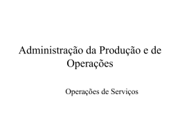 Administração da Produção e de Operações