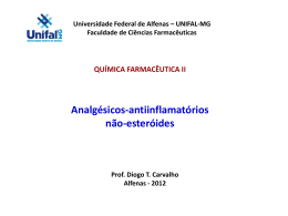 analgésicos-antiinflamatórios não-esteróides 2012.1 - Unifal-MG