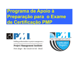 Palestra sobre Certificação PMP (Project Management Professional)