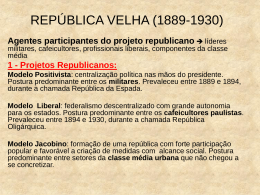 REPÚBLICA VELHA (1889-1930)