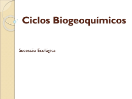 Ecologia- Ciclos Biogeoquímicos, sucessão ecológica