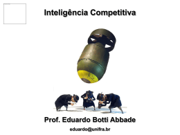 Intelig&ecirc;ncia Competitiva