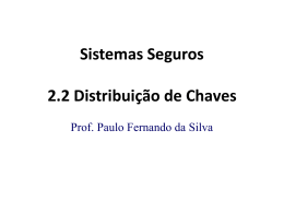 2.3 Distribuição de Chaves