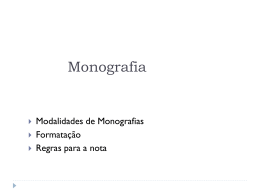 estrutura das monografias (normas)