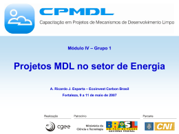 Projetos MDL no setor de energia