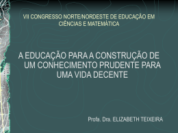 VII CONGRESSO NORTE/NORDESTE DE EDUCAÇÃO EM