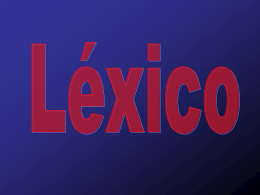 lexico – semântica 1