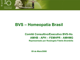 Informe da BVS Homeopatia